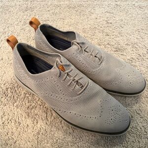 Cole Haan Men's Light Gray Knit Oxfords